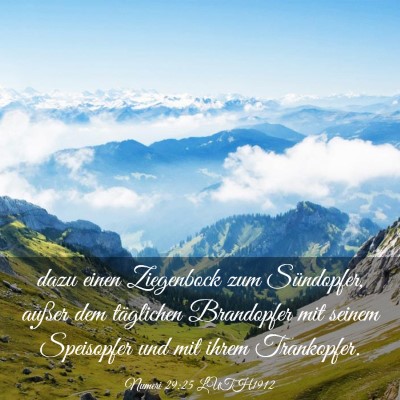 Picture 03 - Numeri 29:25 LUTH1912 - dazu einen Ziegenbock zum Sündopfer, außer dem - Bible Verse Picture