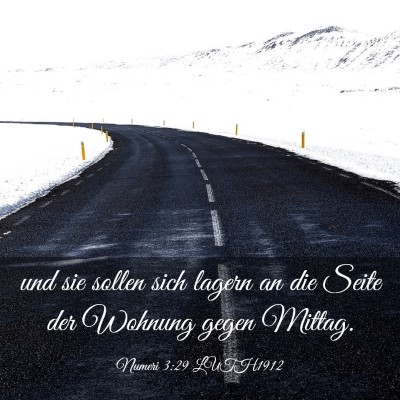 Picture 03 - Numeri 3:29 LUTH1912 - und sie sollen sich lagern an die Seite der - Bible Verse Picture