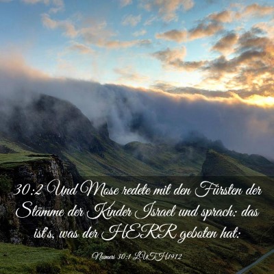 Picture 03 - Numeri 30:1 LUTH1912 - 30:2 Und Mose redete mit den Fürsten der Stämme - Bible Verse Picture