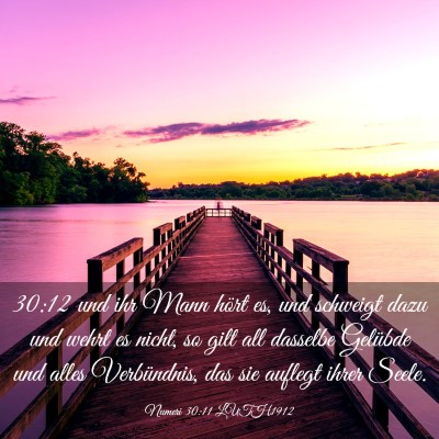 Picture 03 - Numeri 30:11 LUTH1912 - 30:12 und ihr Mann hört es, und schweigt dazu - Bible Verse Picture