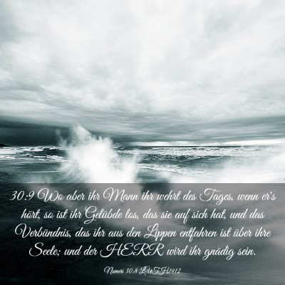 Picture 03 - Numeri 30:8 LUTH1912 - 30:9 Wo aber ihr Mann ihr wehrt des Tages, wenn - Bible Verse Picture