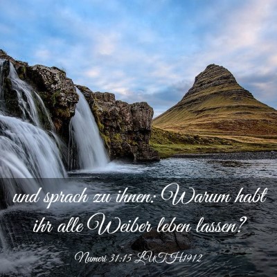Picture 03 - Numeri 31:15 LUTH1912 - und sprach zu ihnen: Warum habt ihr alle Weiber - Bible Verse Picture