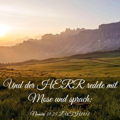 Picture 03 - Numeri 31:25 LUTH1912 - Und der HERR redete mit Mose und - Bible Verse Picture