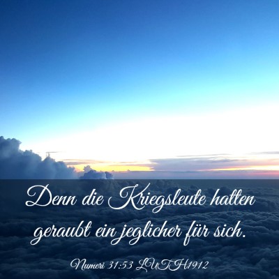 Picture 03 - Numeri 31:53 LUTH1912 - Denn die Kriegsleute hatten geraubt ein jeglicher - Bible Verse Picture