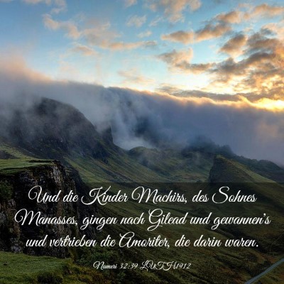 Picture 03 - Numeri 32:39 LUTH1912 - Und die Kinder Machirs, des Sohnes Manasses, - Bible Verse Picture