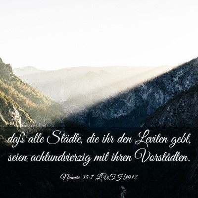 Picture 03 - Numeri 35:7 LUTH1912 - daß alle Städte, die ihr den Leviten gebt, - Bible Verse Picture