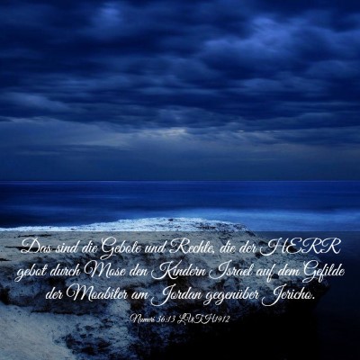 Picture 03 - Numeri 36:13 LUTH1912 - Das sind die Gebote und Rechte, die der HERR - Bible Verse Picture