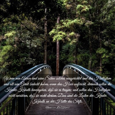 Picture 03 - Numeri 4:15 LUTH1912 - Wenn nun Aaron und seine Söhne solches - Bible Verse Picture