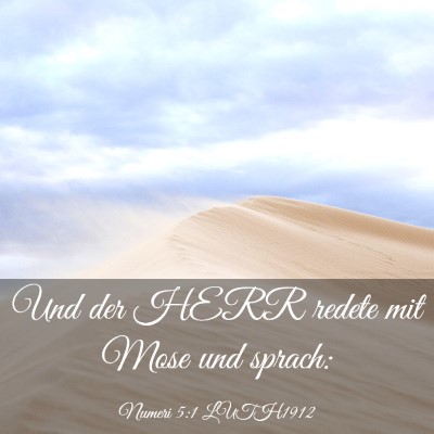 Picture 03 - Numeri 5:1 LUTH1912 - Und der HERR redete mit Mose und - Bible Verse Picture