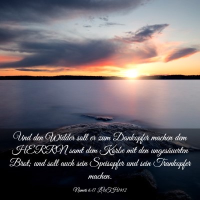 Picture 03 - Numeri 6:17 LUTH1912 - Und den Widder soll er zum Dankopfer machen dem - Bible Verse Picture