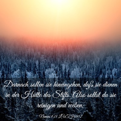 Picture 03 - Numeri 8:15 LUTH1912 - Darnach sollen sie hineingehen, daß sie dienen - Bible Verse Picture