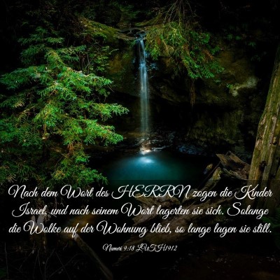 Picture 03 - Numeri 9:18 LUTH1912 - Nach dem Wort des HERRN zogen die Kinder Israel, - Bible Verse Picture
