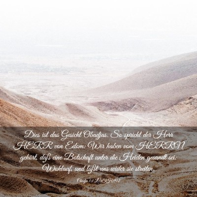 Picture 03 - Obadja 1:1 LUTH1912 - Dies ist das Gesicht Obadjas. So spricht der Herr - Bible Verse Picture