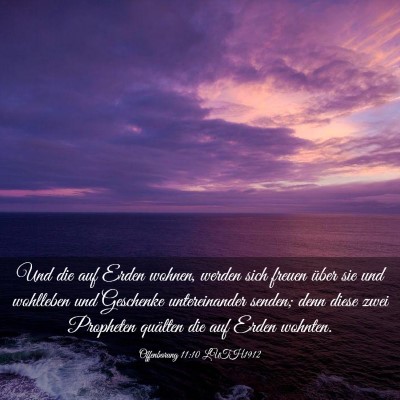 Picture 03 - Offenbarung 11:10 LUTH1912 - Und die auf Erden wohnen, werden sich freuen - Bible Verse Picture