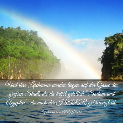 Picture 03 - Offenbarung 11:8 LUTH1912 - Und ihre Leichname werden liegen auf der Gasse - Bible Verse Picture