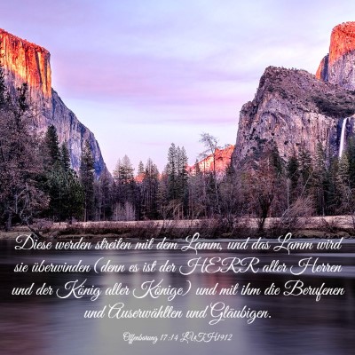 Picture 03 - Offenbarung 17:14 LUTH1912 - Diese werden streiten mit dem Lamm, und das Lamm - Bible Verse Picture