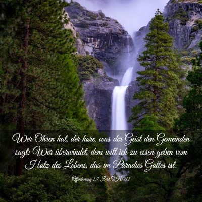 Picture 03 - Offenbarung 2:7 LUTH1912 - Wer Ohren hat, der höre, was der Geist den - Bible Verse Picture