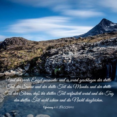 Picture 03 - Offenbarung 8:12 LUTH1912 - Und der vierte Engel posaunte: und es ward - Bible Verse Picture