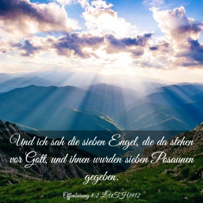 Picture 03 - Offenbarung 8:2 LUTH1912 - Und ich sah die sieben Engel, die da stehen vor - Bible Verse Picture