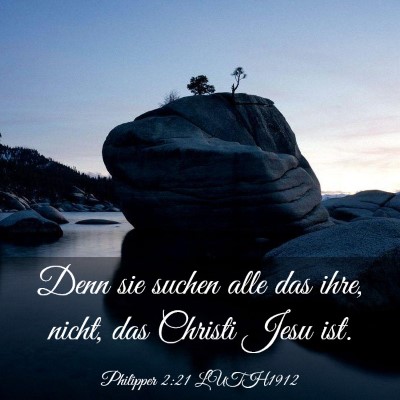 Picture 03 - Philipper 2:21 LUTH1912 - Denn sie suchen alle das ihre, nicht, das Christi - Bible Verse Picture