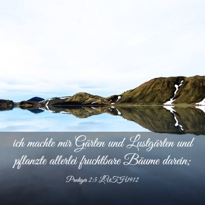 Picture 03 - Prediger 2:5 LUTH1912 - ich machte mir Gärten und Lustgärten und - Bible Verse Picture