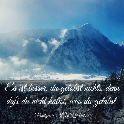 Picture 03 - Prediger 5:5 LUTH1912 - Es ist besser, du gelobst nichts, denn daß du - Bible Verse Picture