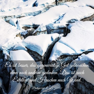 Picture 03 - Prediger 6:9 LUTH1912 - Es ist besser, das gegenwärtige Gut gebrauchen, - Bible Verse Picture