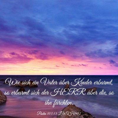 Picture 03 - Psalm 103:13 LUTH1912 - Wie sich ein Vater über Kinder erbarmt, so - Bible Verse Picture