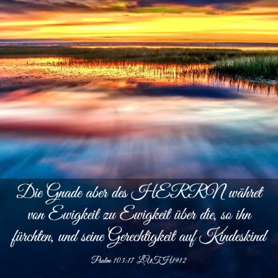 Picture 03 - Psalm 103:17 LUTH1912 - Die Gnade aber des HERRN währet von Ewigkeit zu - Bible Verse Picture