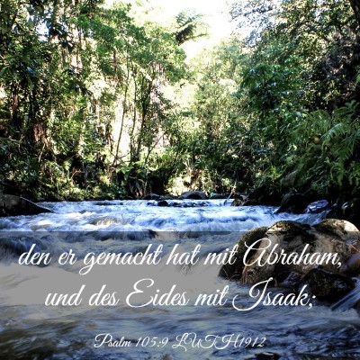 Picture 03 - Psalm 105:9 LUTH1912 - den er gemacht hat mit Abraham, und des Eides mit - Bible Verse Picture