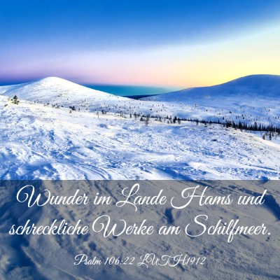 Picture 03 - Psalm 106:22 LUTH1912 - Wunder im Lande Hams und schreckliche Werke am - Bible Verse Picture