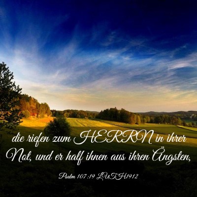 Picture 03 - Psalm 107:19 LUTH1912 - die riefen zum HERRN in ihrer Not, und er half - Bible Verse Picture