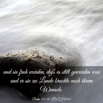 Picture 03 - Psalm 107:30 LUTH1912 - und sie froh wurden, daß es still geworden war - Bible Verse Picture