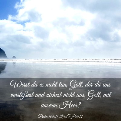 Picture 03 - Psalm 108:11 LUTH1912 - Wirst du es nicht tun, Gott, der du uns - Bible Verse Picture