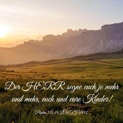 Picture 03 - Psalm 115:14 LUTH1912 - Der HERR segne euch je mehr und mehr, euch und - Bible Verse Picture
