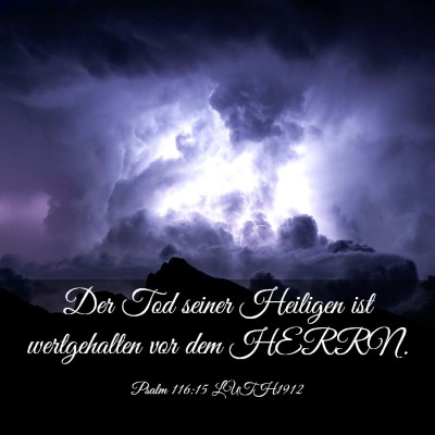 Picture 03 - Psalm 116:15 LUTH1912 - Der Tod seiner Heiligen ist wertgehalten vor dem - Bible Verse Picture