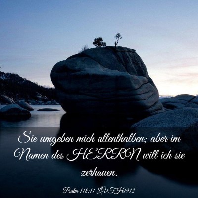 Picture 03 - Psalm 118:11 LUTH1912 - Sie umgeben mich allenthalben; aber im Namen des - Bible Verse Picture