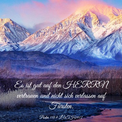 Picture 03 - Psalm 118:9 LUTH1912 - Es ist gut auf den HERRN vertrauen und nicht sich - Bible Verse Picture
