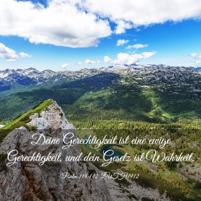 Picture 03 - Psalm 119:142 LUTH1912 - Deine Gerechtigkeit ist eine ewige Gerechtigkeit, - Bible Verse Picture