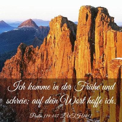 Picture 03 - Psalm 119:147 LUTH1912 - Ich komme in der Frühe und schreie; auf dein - Bible Verse Picture