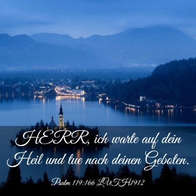 Picture 03 - Psalm 119:166 LUTH1912 - HERR, ich warte auf dein Heil und tue nach deinen - Bible Verse Picture