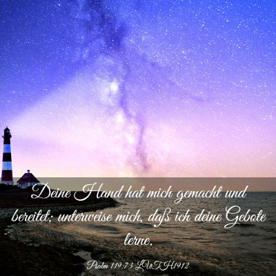 Picture 03 - Psalm 119:73 LUTH1912 - Deine Hand hat mich gemacht und bereitet; - Bible Verse Picture