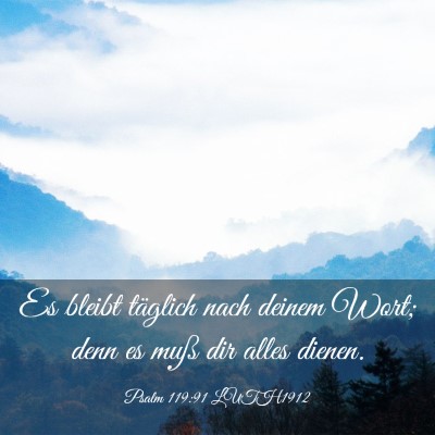Picture 03 - Psalm 119:91 LUTH1912 - Es bleibt täglich nach deinem Wort; denn es muß - Bible Verse Picture