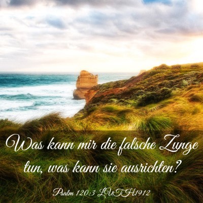 Picture 03 - Psalm 120:3 LUTH1912 - Was kann mir die falsche Zunge tun, was kann sie - Bible Verse Picture
