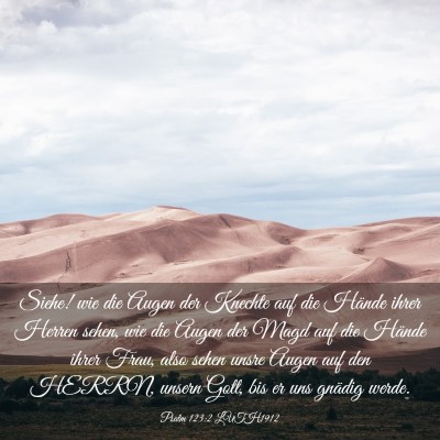 Picture 03 - Psalm 123:2 LUTH1912 - Siehe! wie die Augen der Knechte auf die Hände - Bible Verse Picture