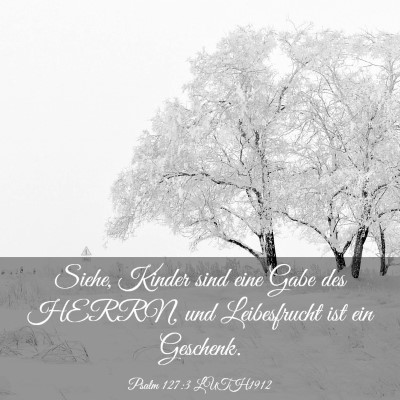 Picture 03 - Psalm 127:3 LUTH1912 - Siehe, Kinder sind eine Gabe des HERRN, und - Bible Verse Picture