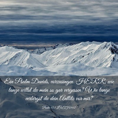 Picture 03 - Psalm 13:1 LUTH1912 - Ein Psalm Davids, vorzusingen. HERR, wie lange - Bible Verse Picture