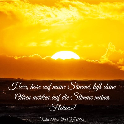 Picture 03 - Psalm 130:2 LUTH1912 - Herr, höre auf meine Stimme, laß deine Ohren - Bible Verse Picture
