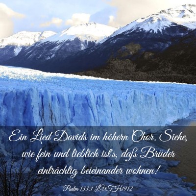 Picture 03 - Psalm 133:1 LUTH1912 - Ein Lied Davids im höhern Chor. Siehe, wie fein - Bible Verse Picture