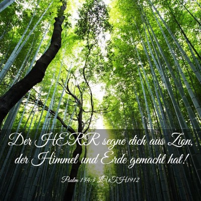 Picture 03 - Psalm 134:3 LUTH1912 - Der HERR segne dich aus Zion, der Himmel und Erde - Bible Verse Picture